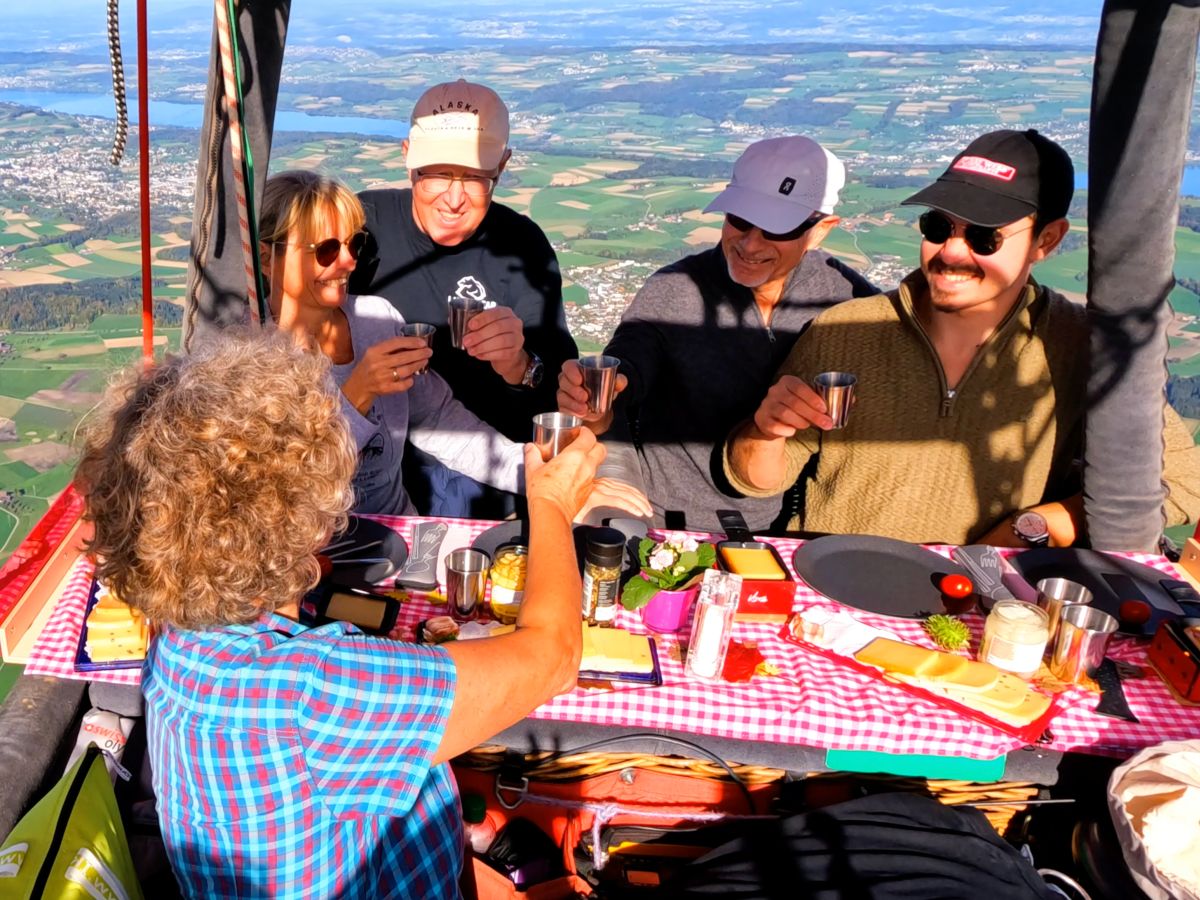 Raclette in der Luft